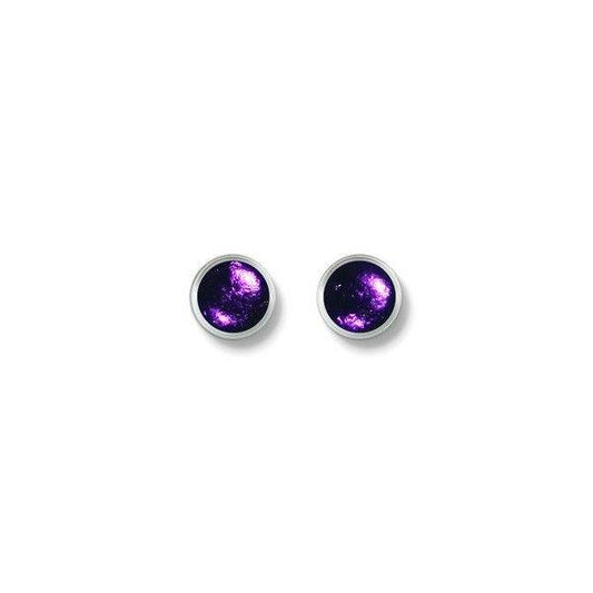 Peacock Metal Buttons Small Stud Earrings | The Jewellery Stop