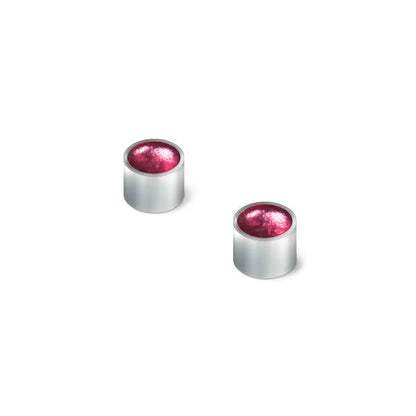 Pink Metal Buttons Small Stud Earrings
