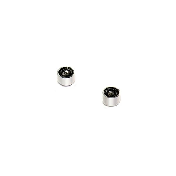 Steel Metal Buttons Small Stud Earrings | The Jewellery Stop