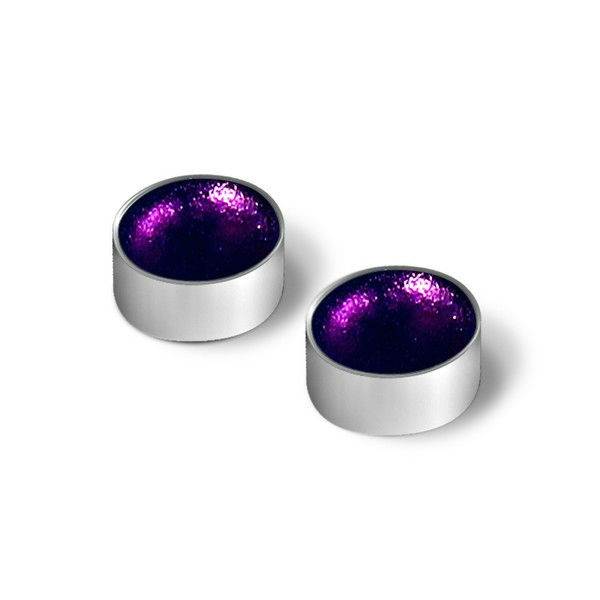 Peacock Metal Buttons Large Stud Earrings | The Jewellery Stop