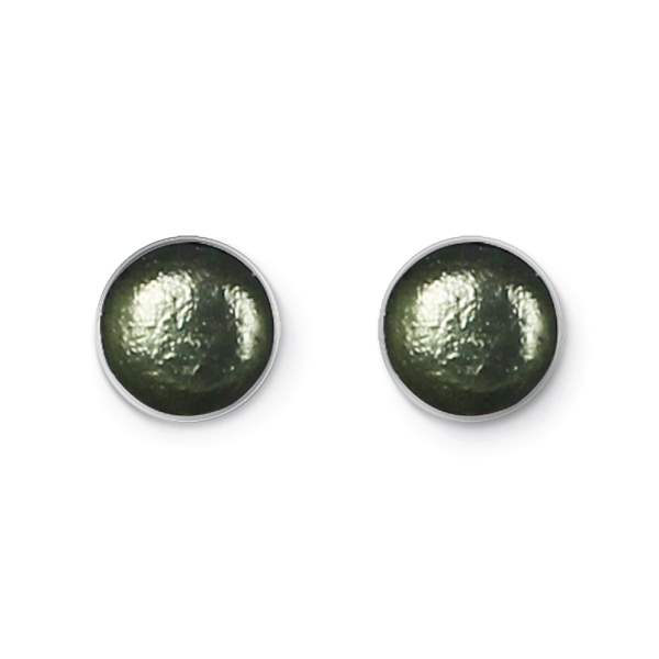 Pear Metal Buttons Large Stud Earrings | The Jewellery Stop