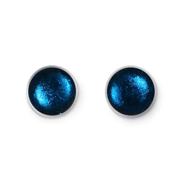 Seaweed Metal Buttons Large Stud Earrings | The Jewellery Stop