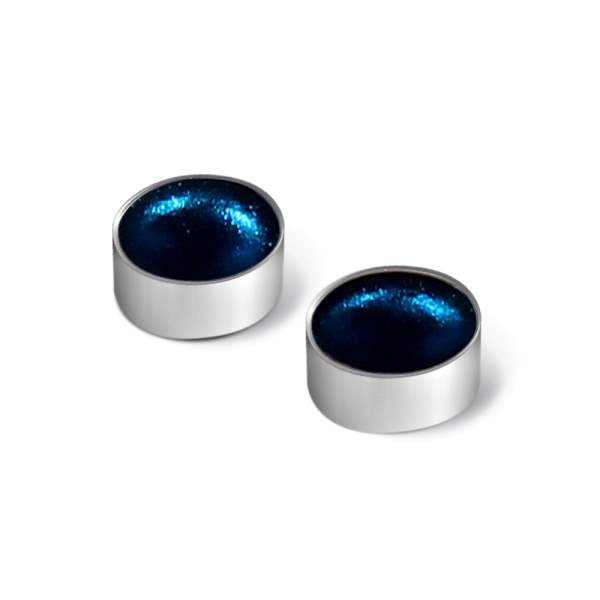 Seaweed Metal Buttons Large Stud Earrings | The Jewellery Stop