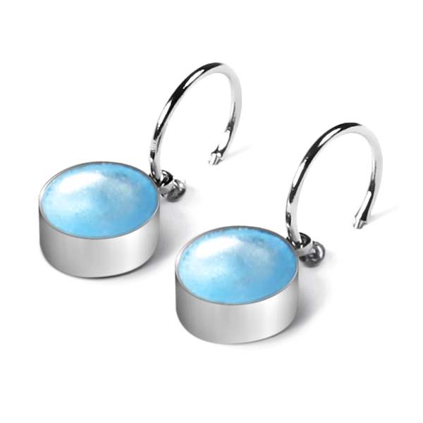 Ice Metal Buttons Creole Earrings