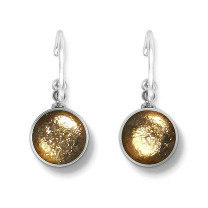 Metallics Metal Buttons Creole Earrings
