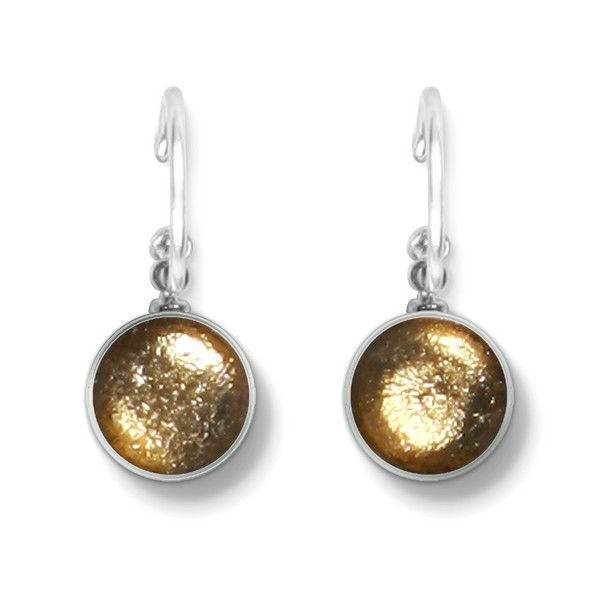 Metallics Metal Buttons Creole Earrings | The Jewellery Stop
