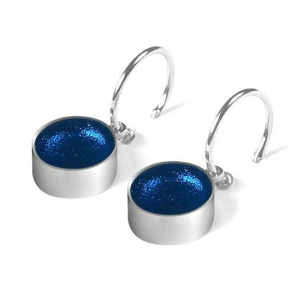 Ocean Metal Buttons Creole Earrings