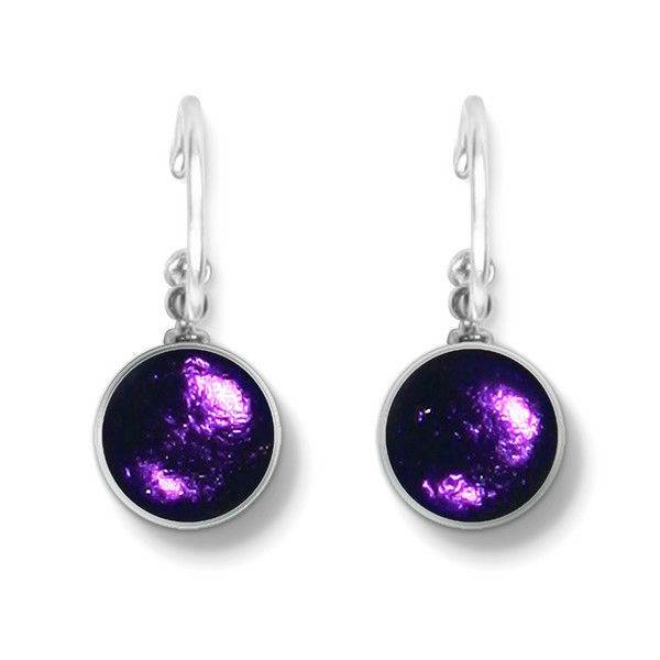 Peacock Metal Buttons Creole Earrings | The Jewellery Stop