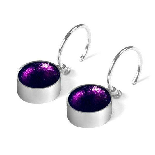 Peacock Metal Buttons Creole Earrings | The Jewellery Stop