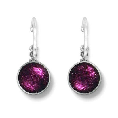 Rainbow Metal Buttons Creole Earrings | The Jewellery Stop