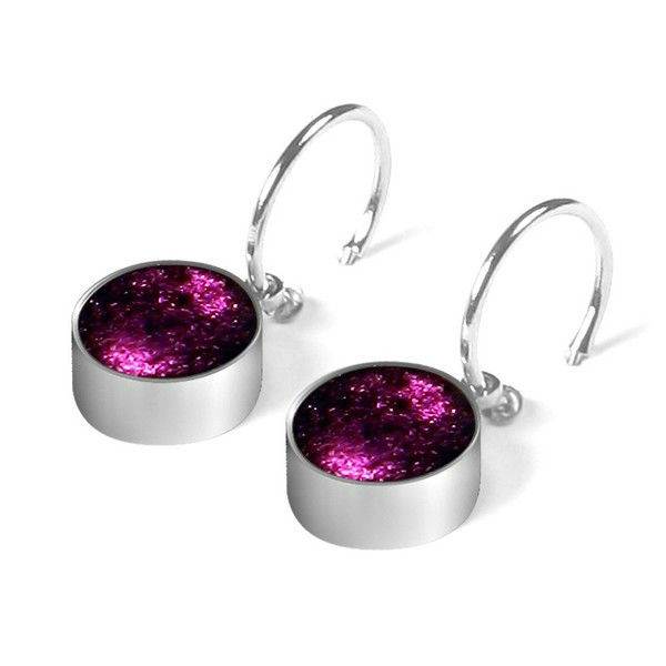 Rainbow Metal Buttons Creole Earrings | The Jewellery Stop