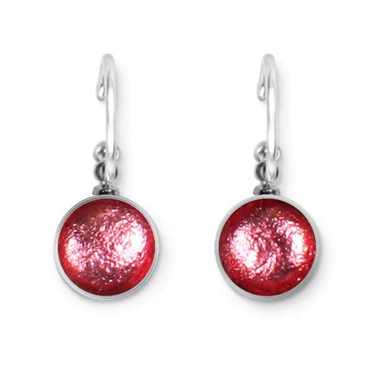 Rose Metal Buttons Creole Earrings | The Jewellery Stop