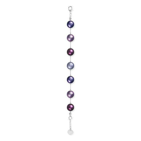 Purple Metal Buttons Bracelet | The Jewellery Stop