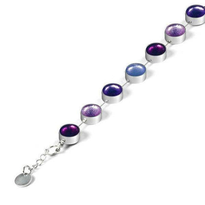 Purple Metal Buttons Bracelet | The Jewellery Stop