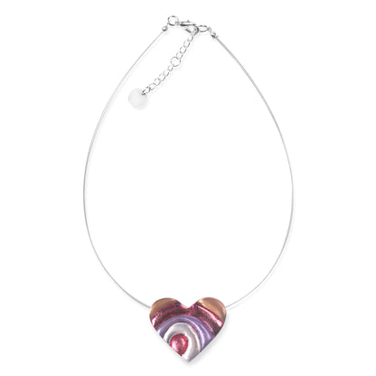 Blush Heart Swirl pendant