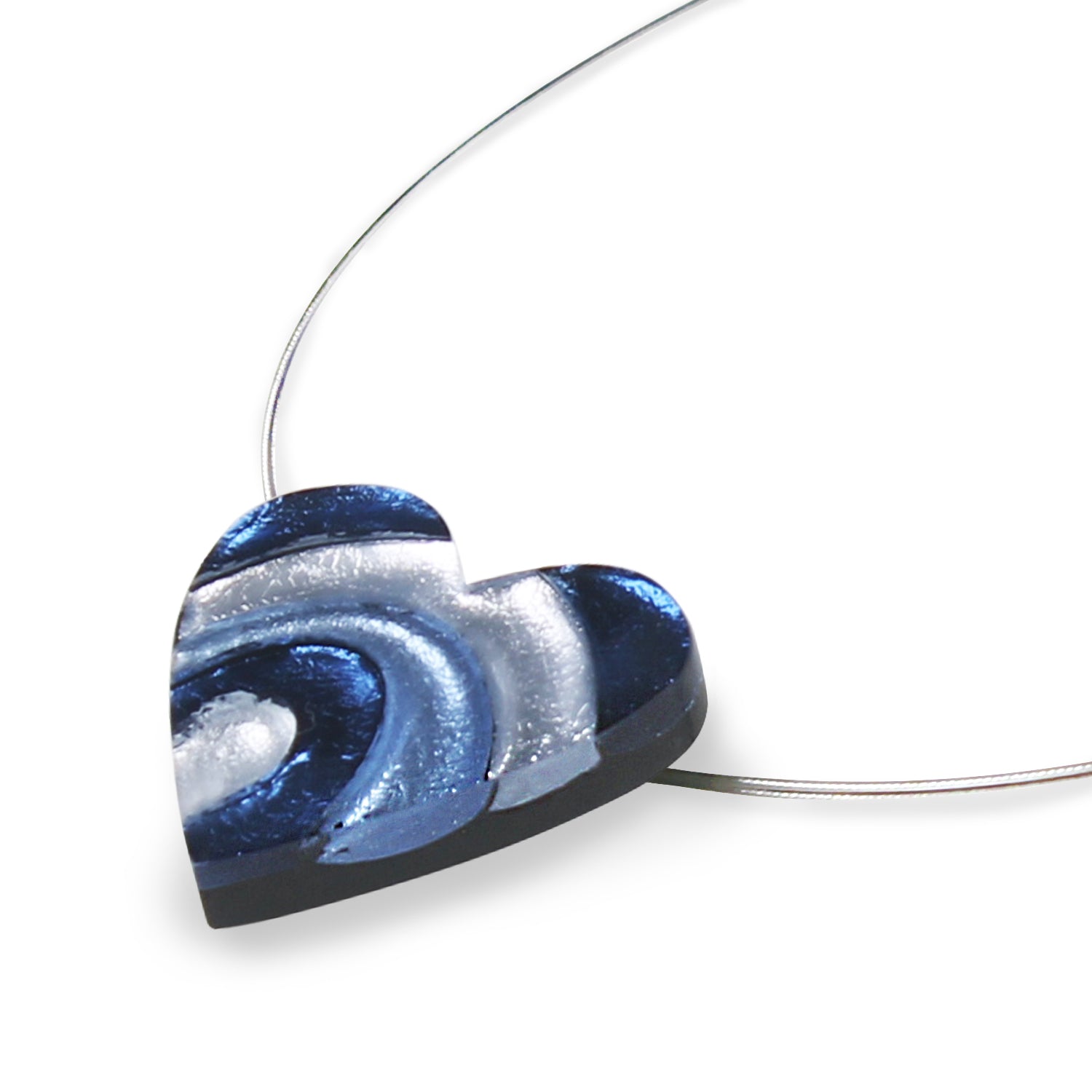 Glacier Heart Swirl pendant