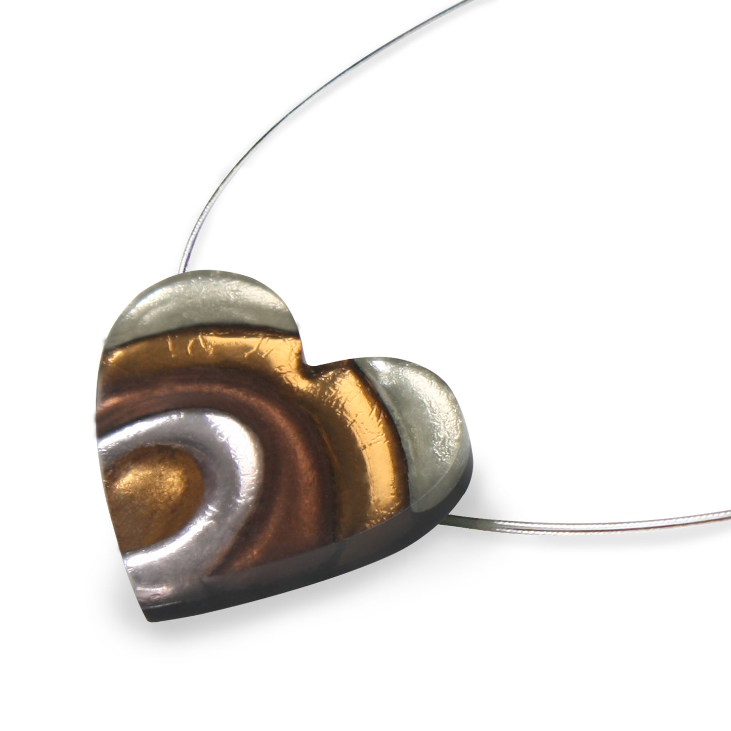 Mink Heart Swirl pendant
