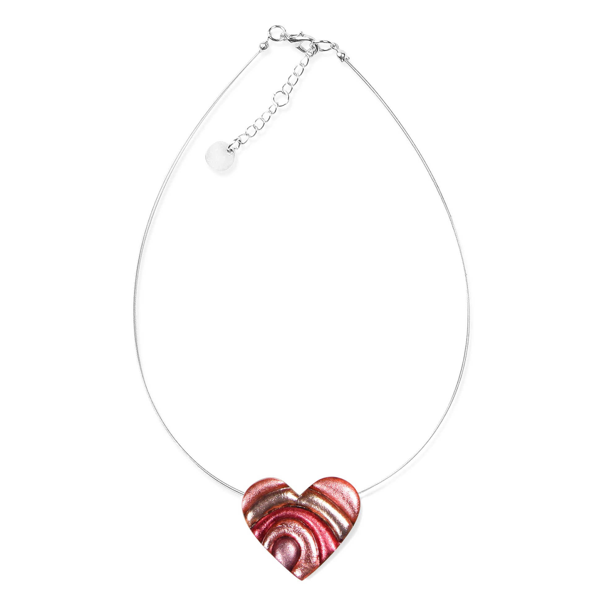 Rose Heart Swirl pendant