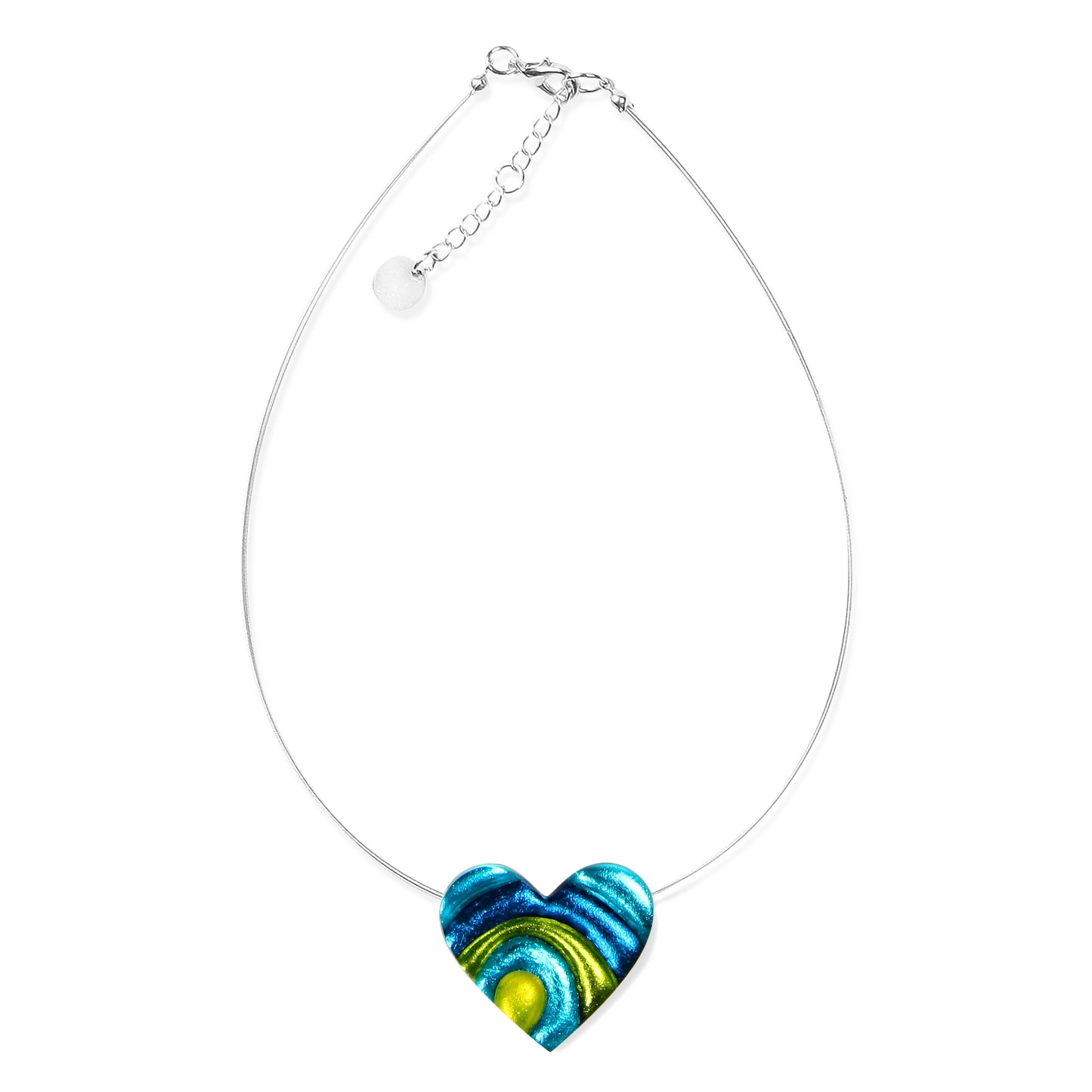 Seaweed Heart Swirl pendant