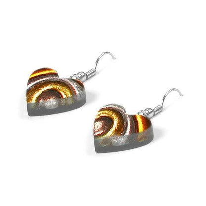 Metallics Heart Swirl Fish Hook Earrings