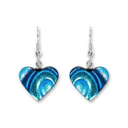 Ocean Heart Swirl Fish Hook Earrings | The Jewellery Stop