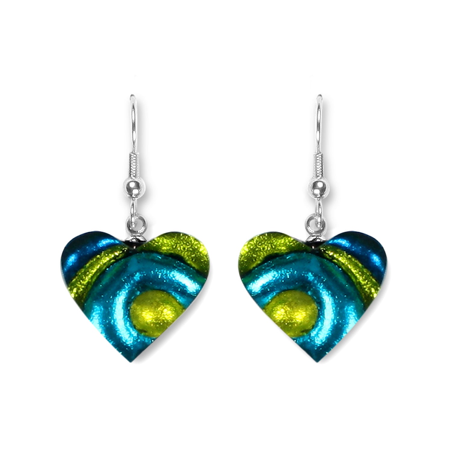 Seaweed Heart Swirl Fish Hook Earrings | The Jewellery Stop