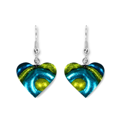 Seaweed Heart Swirl Fish Hook Earrings | The Jewellery Stop