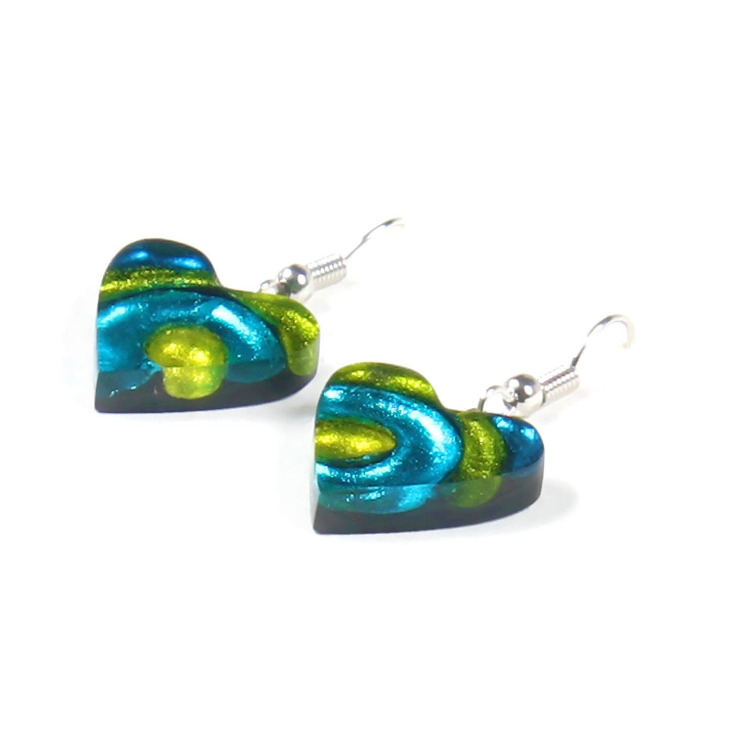 Seaweed Heart Swirl Fish Hook Earrings | The Jewellery Stop