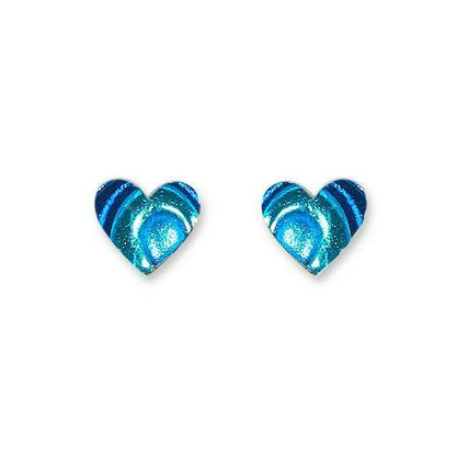 Ocean Heart Swirl Stud Earrings | The Jewellery Stop