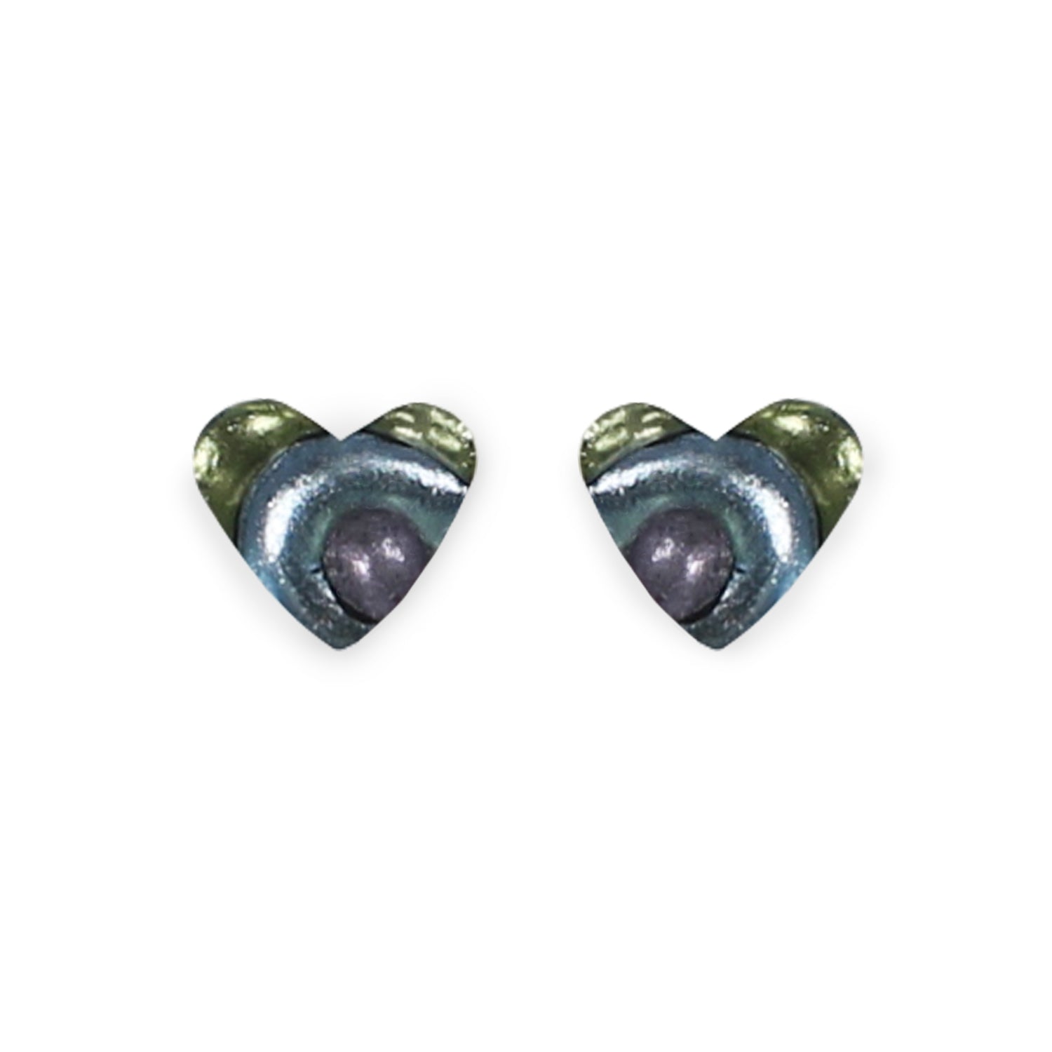Pear Heart Swirl Stud Earrings | The Jewellery Stop