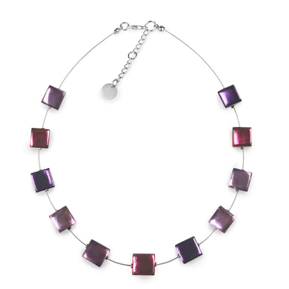 Blackberry Square Buttons Necklace