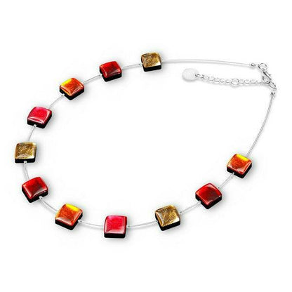 Brulee Square Buttons Necklace