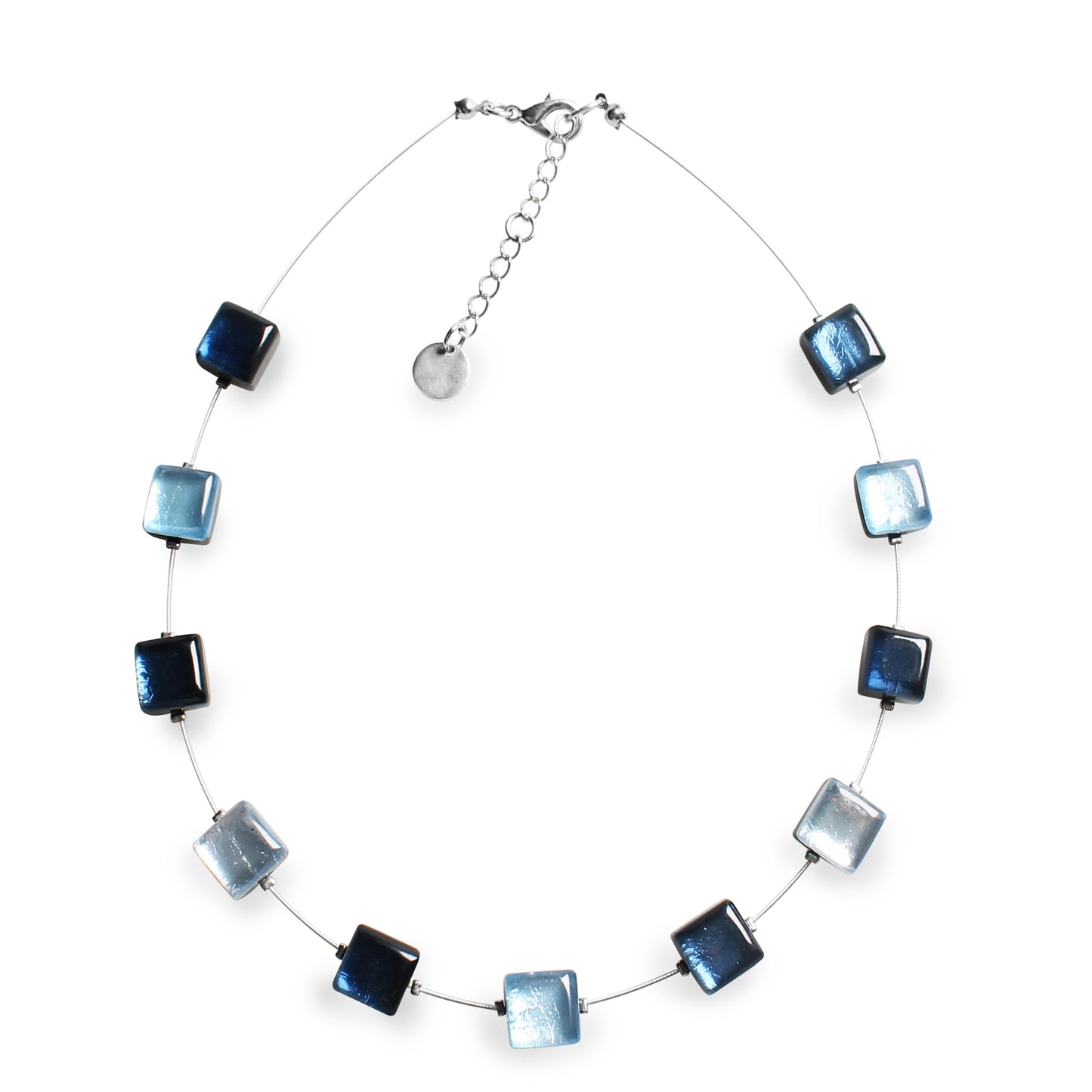 Ice Square Buttons Necklace
