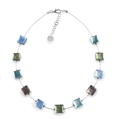 Pear Square Buttons Necklace | The Jewellery Stop