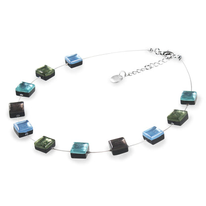 Pear Square Buttons Necklace | The Jewellery Stop