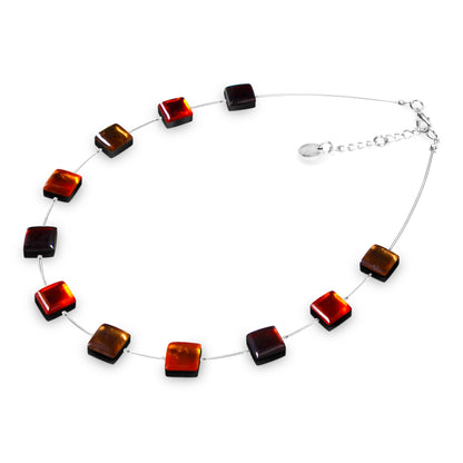 Spice Square Buttons Necklace