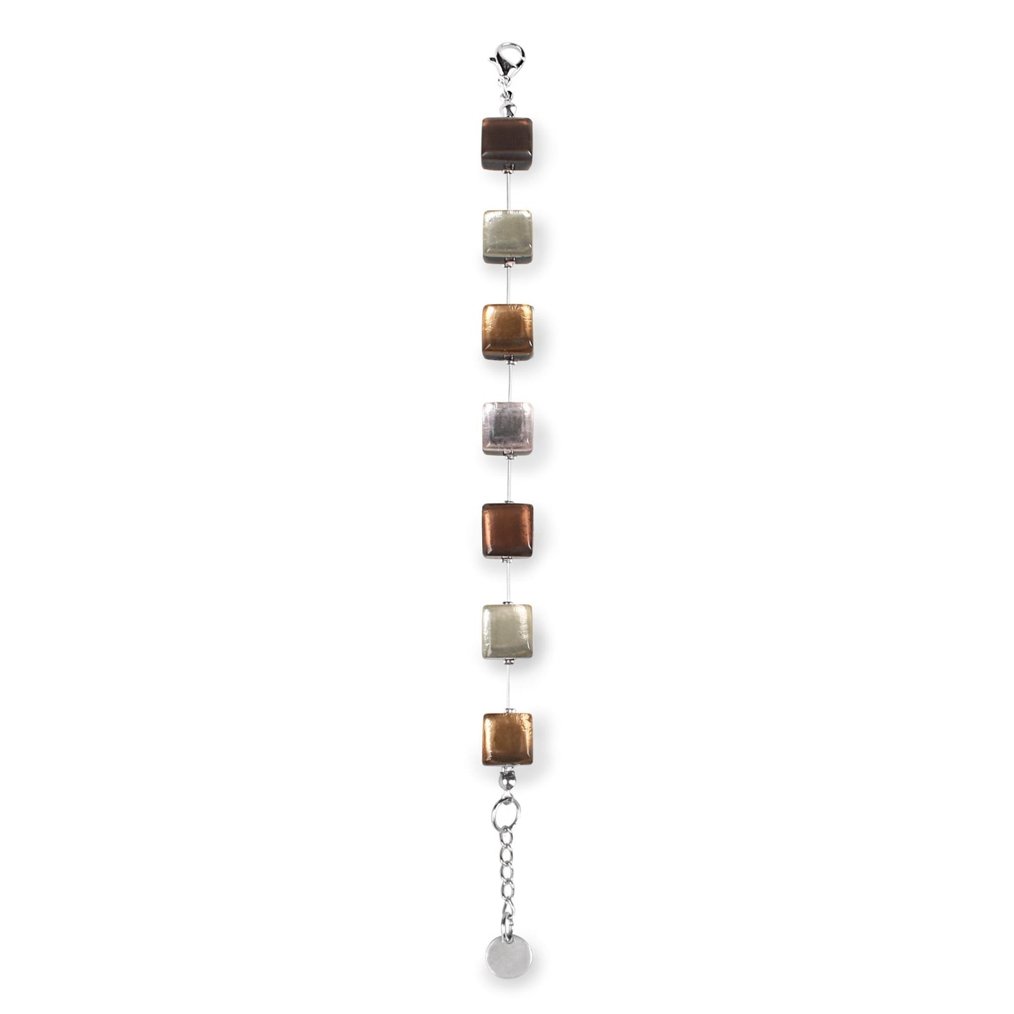Mink Square Buttons Bracelet | The Jewellery Stop
