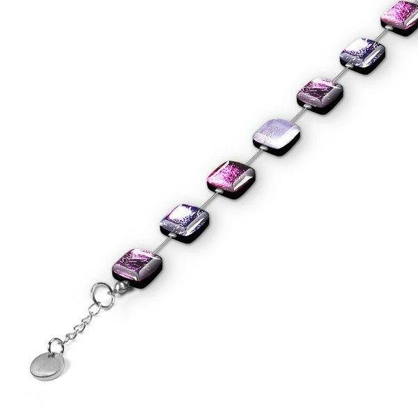 Purple Square Buttons Bracelet