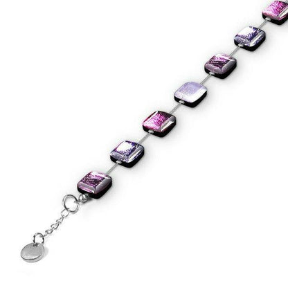 Purple Square Buttons Bracelet | The Jewellery Stop