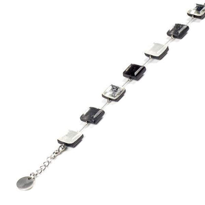 Steel Square Buttons Bracelet