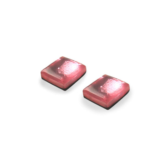 Blush Square Buttons Stud Earrings | The Jewellery Stop