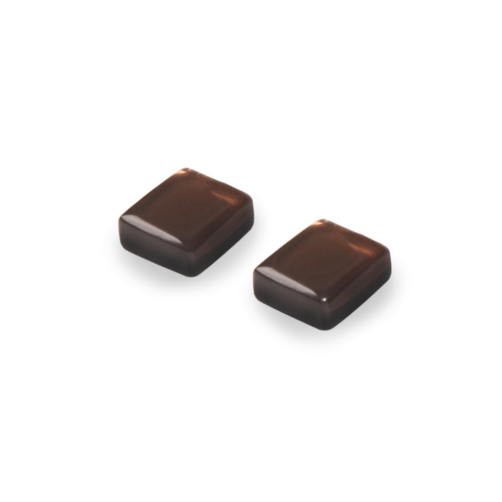 Mink Square Buttons Stud Earrings | The Jewellery Stop