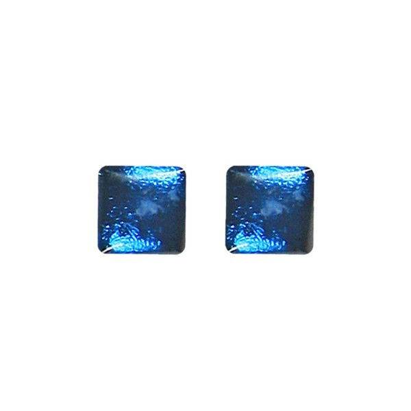 Ocean Square Buttons Stud Earrings | The Jewellery Stop