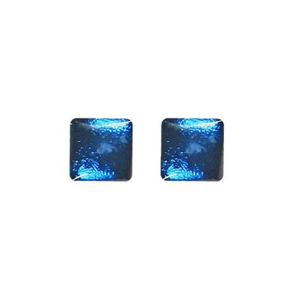 Ocean Square Buttons Stud Earrings | The Jewellery Stop