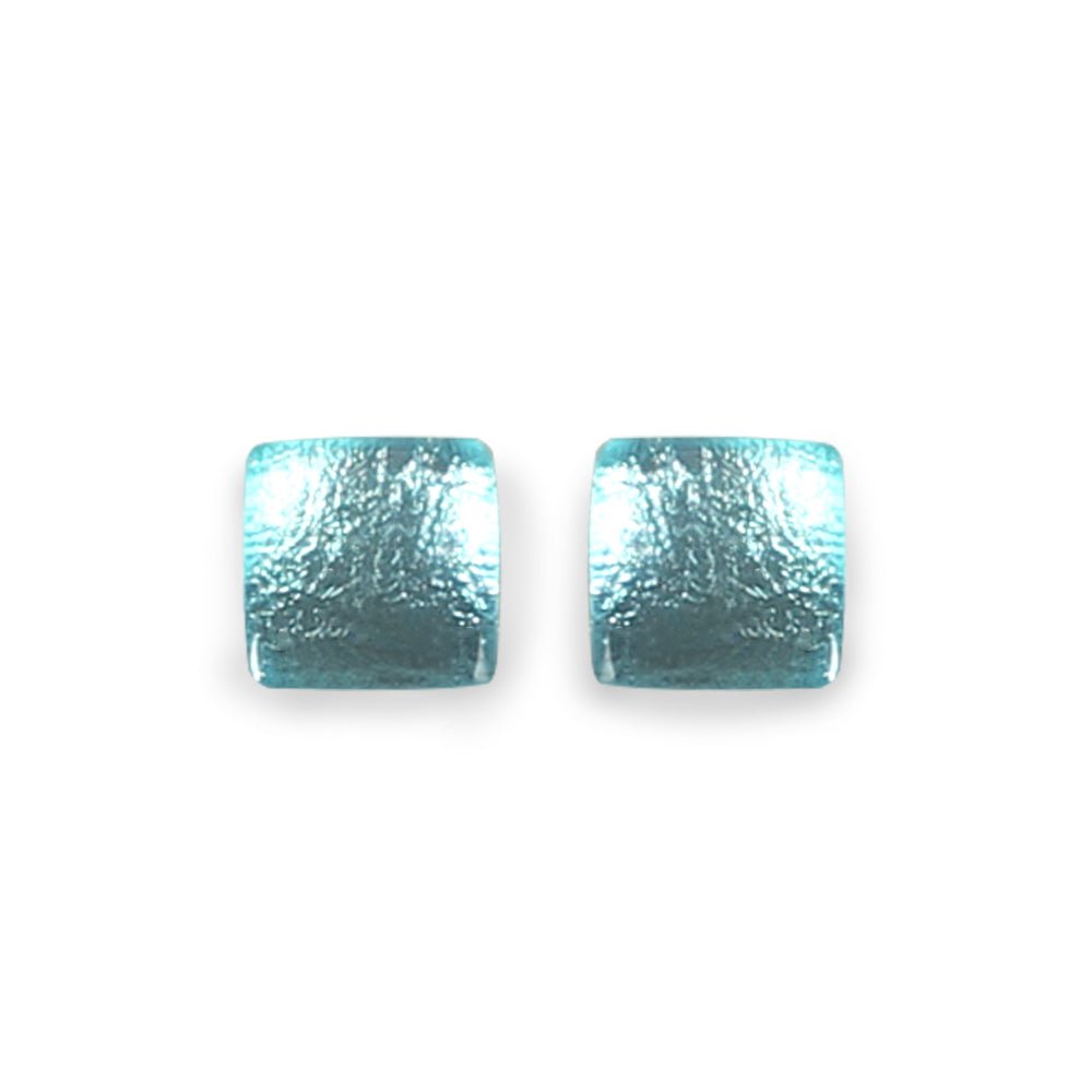Riviera Square Buttons Stud Earrings | The Jewellery Stop
