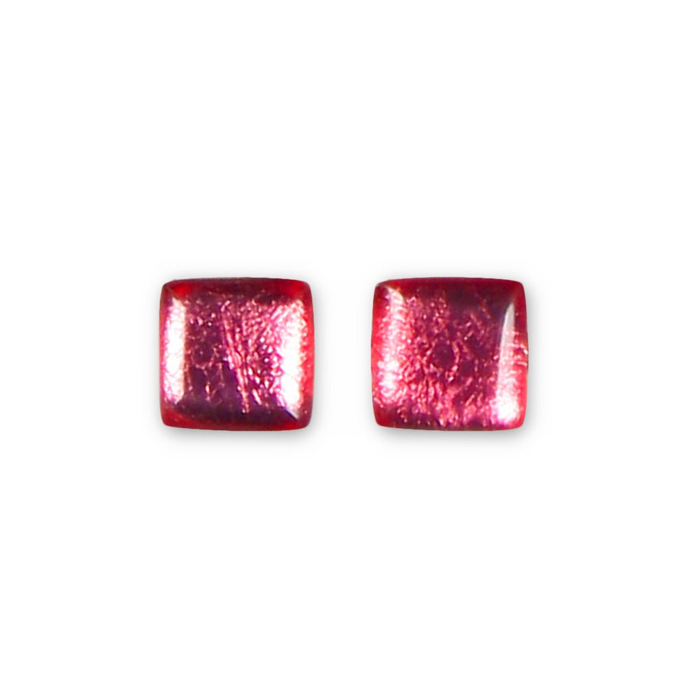 Rose Square Buttons Stud Earrings | The Jewellery Stop