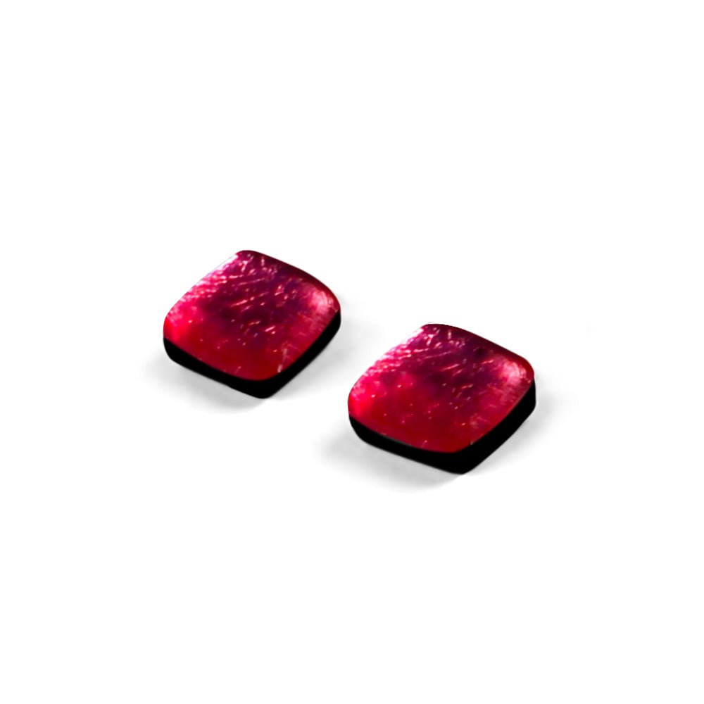 Rose Square Buttons Stud Earrings | The Jewellery Stop