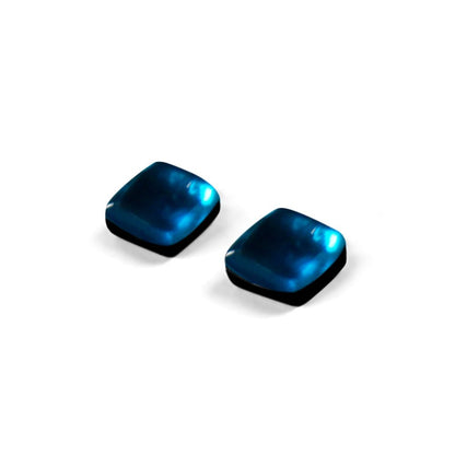Seaweed Square Buttons Stud Earrings | The Jewellery Stop