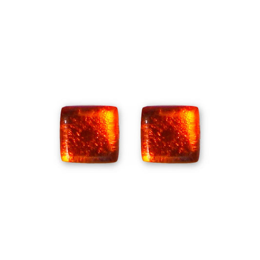 Spice Square Buttons Stud Earrings | The Jewellery Stop