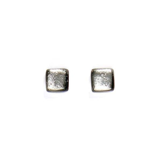 Steel Square Buttons Stud Earrings | The Jewellery Stop